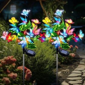2-Pack LED Solar Butterfly Landscape Lights