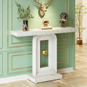 Console Table, Modern Sofa Entryway Table with Gold Decor