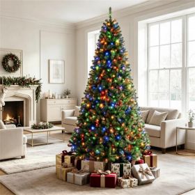 8 FT Pre-Lit Artificial Christmas Tree with 600 Dual Color LED Lights