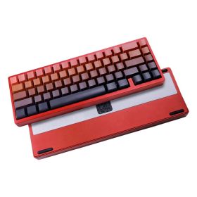 Aluminum Block 65-Key Tri-Mode Mechanical Keyboard (Option: China Red)