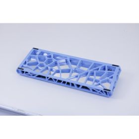 NJ61 Hollow Single-Mode Mechanical Keyboard (Option: Blue upright engraving)