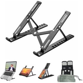 LAPTOP STAND PORTABLE ADJUSTABLE TABLET HOLDER DESK RISER FOR NOTEBOOK BOOK (Option: 1pc)