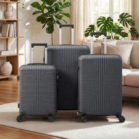 Non-TSA Customs Lock 3-in-1 PP Trolley Case, 20in, 24in, 28in, PP, Dark Gray (Option: defaulttitle)