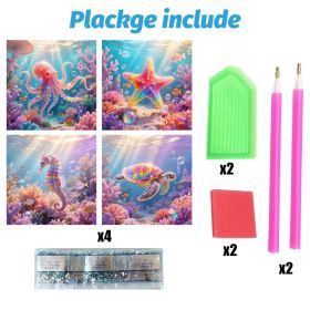 4 Packs Rhinestones Art Painting Kit (Option: W13688170)