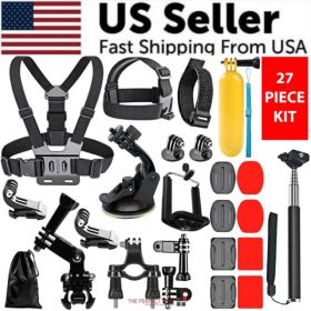 Accessories Kit Mount For Hero 11 10 9 8 7 6 Session SJCAM Xiaomi Yi EKEN (Option: Black AccessoriesYellow Flo)