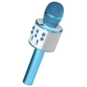 5 Core Microphone Wireless Karaoke Mic With Speaker 3 In 1 Portable Bluetooth Microfono Inalambrico (Option: Blue)