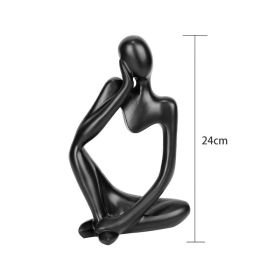 Nordic Abstract Thinker Statue Home Crafts Small Ornaments Resin Sculpture Statue Figurine Interior Office Home Modern Art Decor (Color: Type B1, Ships From: China)