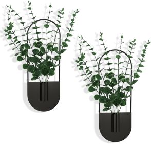 2 Pcs Boho Wall Decor Hanging Planters for Indoor Plants (Material: Iron)